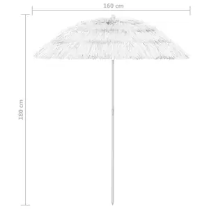 Berkfield Hawaii Beach Umbrella White 180 cm