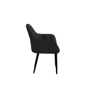 Yazmin Upholstered Dining Chair (Set of 2) Black