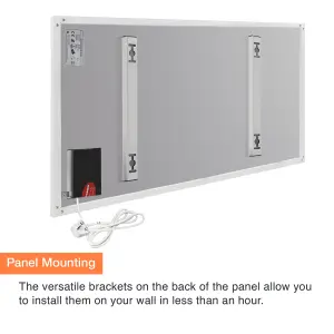 SUNHEAT Mirrorstone 0.7KW- Wall mounted Far Infrared Panel Heater - Energy Efficient