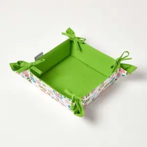 Homescapes Retro Flower Reversible Bread Basket