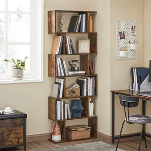 Geena Bookcase Rustic Brown