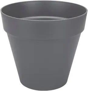 Elho Loft Urban Round 30cm Plastic Plant Pot in Anthracite