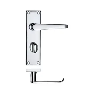 Thon Bathroom Door Handle (Set of 2) Polished Chrome