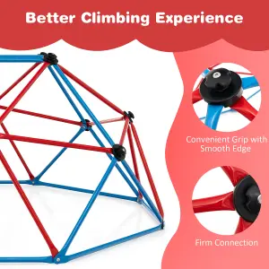 Costway 6FT Dome Climber Climbing Frame Geometric Climbing Dome Kids Toddlers Garden Gym