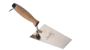 Toolty Bucket Trowel with Cork Handle 150mm Stainless Steel for Scooping and Scraping Mortar Cement Plaster Masonry Brickwork