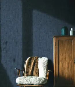 Galerie Structura Navy Blue Mesh Textured Wallpaper