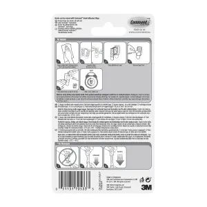 3M Command Mini White Hook (Holds)225g, Pack of 6