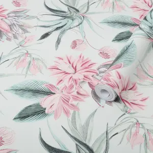 Superfresco Easy Wisley Pink Floral Smooth Wallpaper