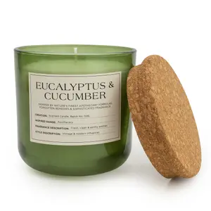 Apothecary Green Eucalyptus & Cucumber Medium Jar candle