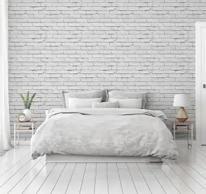 Arthouse White Brick Wallpaper