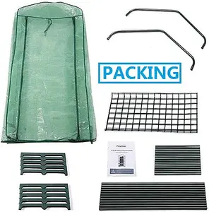 Premium 4 Tier Mini Greenhouse Waterproof Plastic PVC Double Zip Cover Outdoor Garden Flower Grow House - W 51 x D 45 x H 130 cm