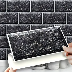 Stick and Go Self Adhesive Stick On Tiles Canbury Metro 8" x 4" Box of 8 Apply over any tile, or directly on to the wall