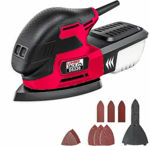 Lumberjack Mouse Detail Sander Electric Sanding Tool with Built in Dust Extraction