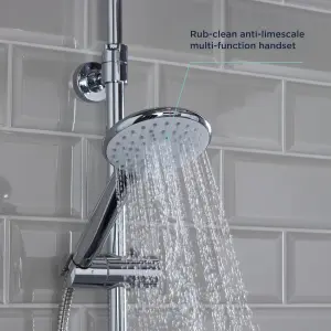 Bristan Divine Gloss Chrome effect Rear fed Thermostatic Mixer Multi head shower