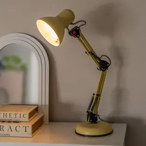 ValueLights Frankie Yellow Adjustable Craft Reading Desk Table Lamp Task Lighting office Light