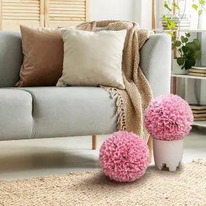 COSTWAY 2 PCS Artificial Plant Decoration Indoor Outdoor 28cm Decorative Balls