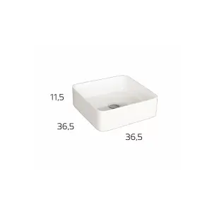 Banyetti Hades 365mm Countertop Basin - Gloss White