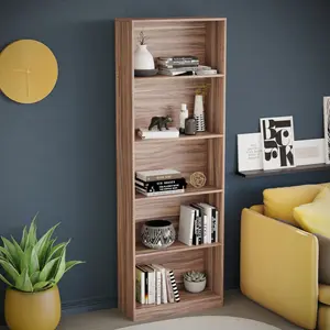 Ronald Bookcase Walnut / 175 cm H x 60 cm W