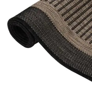 Outdoor Flatweave Rug 80x150 cm Dark Brown