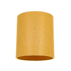 Contemporary and Sleek Ochre Linen Fabric 6 Cylindrical Lamp Shade 60w Maximum