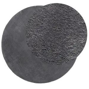 Rug HUARTE Short Pile Soft and Washable Anthracite 80 cm