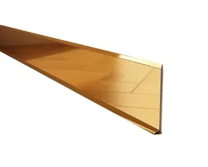 ILCOM Stainless steel Skirting board 100mm x 2700mm - Gold Polished