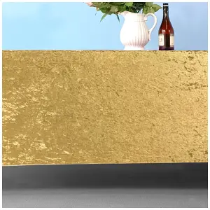 Diamond Velvet Square Tablecloth, Gold , 90 Inch x 90 Inch