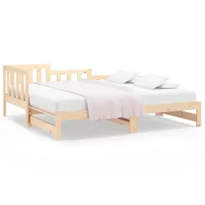 Berkfield Pull-out Day Bed 2x(90x200) cm Solid Wood Pine