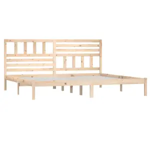 Berkfield Bed Frame Solid Wood Pine 180x200 cm 6FT Super King