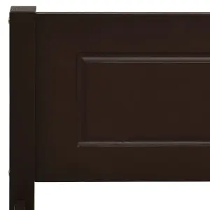 Berkfield Bed Frame Solid Pinewood Dark Brown 160x200 cm