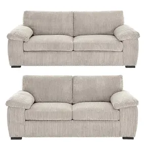 Amalfi Jumbo Cord 3 & 2 Seater Cream