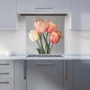 Spring Tulips Kitchen Splashback