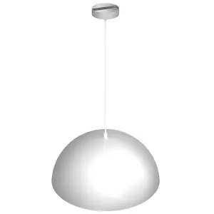 Milagro Beta Hand Made Designer Pendant Lamp 45cm 1xE27 In Matt White With Gold Interior