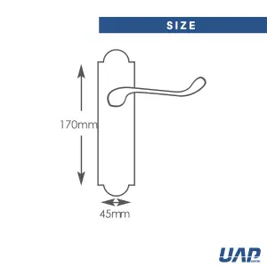 Intelligent Hardware - Internal Door Handle - Chelsea - Lever on Backplate - Lever Latch Furniture -  Chrome