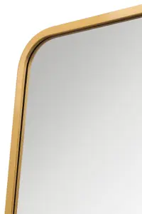 MirrorOutlet The Coartans Gold Metal Isoscelles Trapezoid Shape Framed Garden Wall Mirror with arched bottom 200CM X 95CM