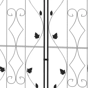 Outsunny Set of 2 Metal Trellis for Climbing Plants, Leaf Design, 50 x 181cm