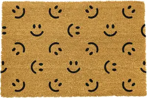 Muli Smiley Faces Pattern Doormat