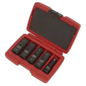 Sealey Impact Socket Set 1/2"Sq Drive 77mm Double Ended 18.5 x 22.5mm - 5pc SX1820