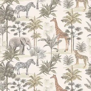 Vintage Explorer Wallpaper Wallpaper In Earthy Tones