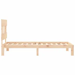 Berkfield Bed Frame with Headboard 90x200 cm Solid Wood