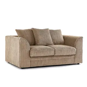 Luxor Jumbo Cord Coffee 3 + 2 Fabric Sofa Suite