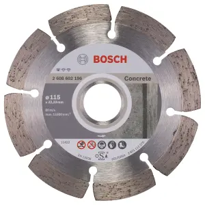 Bosch Professional Diamond Cutting Disc for Concrete - 115 x 22.23 x 1.6 x 10 mm