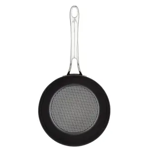 Anolon X SearTech Black Round Aluminium Sturdy Non-Stick Saucier Pan with Glass Lid 20cm