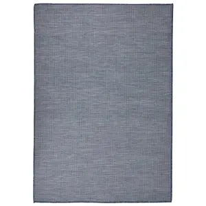 Berkfield Outdoor Flatweave Rug 140x200 cm Blue