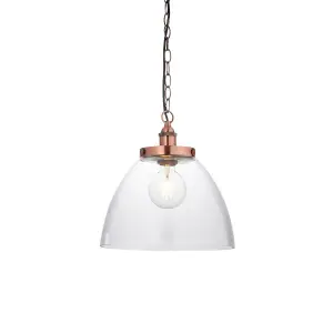 Luminosa Hansen Grand Dome Ceiling Pendant Aged Copper