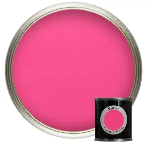 Vintro Luxury Matt Emulsion Bright Pink, Multi Surface Paint for Walls, Ceilings & Wood- 125ml (Deptford Pink)