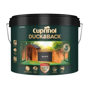 Cuprinol 5 year ducksback Black Matt Exterior Wood paint, 9L