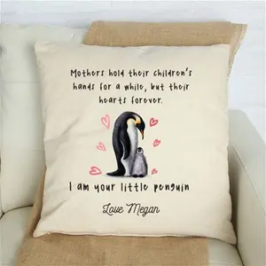 Personalised Cushion For Mum, Mother And Daughter Or Son, Mother's Day Gift With Your Note