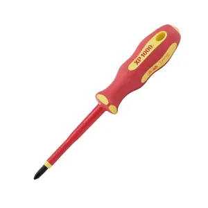 Draper  XP1000 VDE Cross Slot Screwdriver, No.2 x 100mm 64432