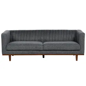 3 Seater Fabric Sofa Dark Grey SKAULE